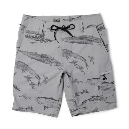 Pelagic Traverse Gyotaku Hybrid Shorts 19"