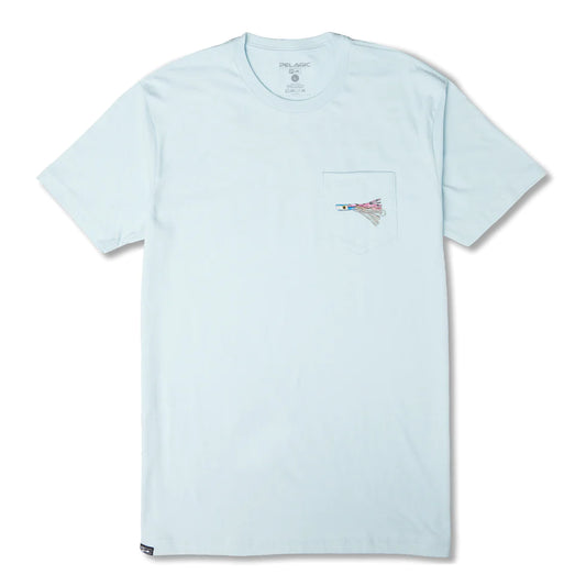 Premium pocket tee lured Light Blue