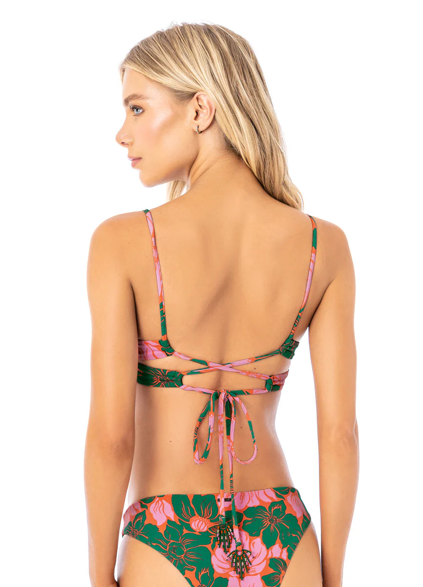 Floral Stamp Tribe Unmolded Underwire Bikini Top