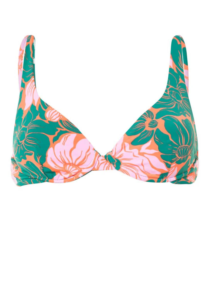 Floral Stamp Tribe Unmolded Underwire Bikini Top