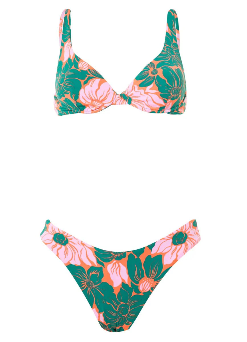 Floral Stamp Tribe Unmolded Underwire Bikini Top