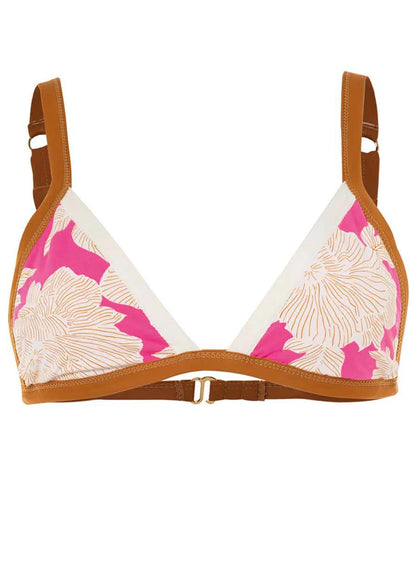 Maaji Radiant Pink Rewind Fixed Triangle Bikini Top